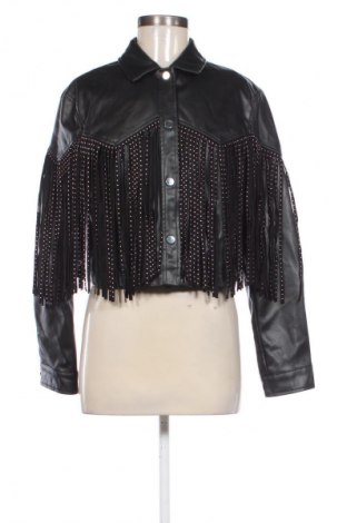 Дамско кожено яке Zara, Размер S, Цвят Черен, Цена 48,99 лв.
