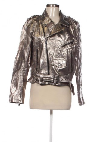 Geacă de piele pentru femei Zara, Mărime XL, Culoare Auriu, Preț 359,99 Lei