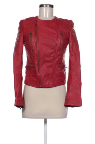 Dámska kožená bunda  Zara, Veľkosť S, Farba Červená, Cena  45,52 €