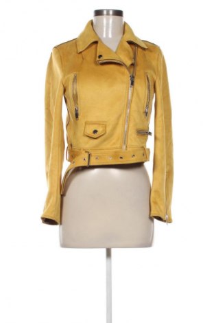 Dámska kožená bunda  Zara, Veľkosť S, Farba Žltá, Cena  27,95 €