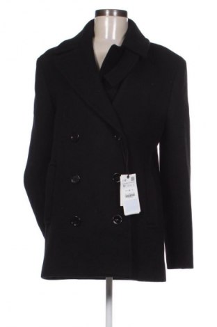 Дамско палто Zara, Размер M, Цвят Черен, Цена 156,18 лв.