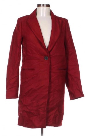 Дамско палто Zara, Размер S, Цвят Червен, Цена 84,99 лв.