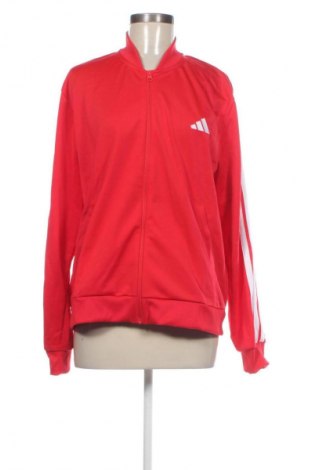 Дамско спортно горнище Adidas, Размер XXL, Цвят Червен, Цена 109,99 лв.