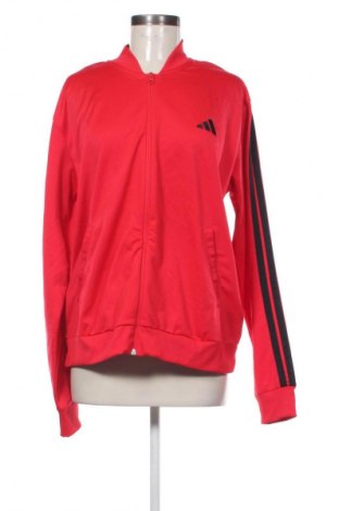 Дамско спортно горнище Adidas, Размер XL, Цвят Червен, Цена 109,99 лв.