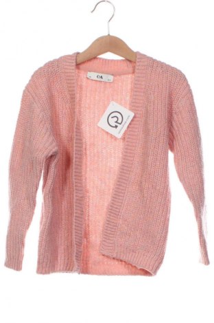 Kinder Strickjacke C&A, Größe 4-5y/ 110-116 cm, Farbe Rosa, Preis 7,99 €