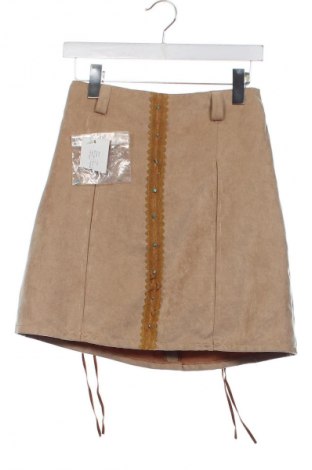 Детска пола Unbranded, Размер 15-18y/ 170-176 см, Цвят Бежов, Цена 31,28 лв.