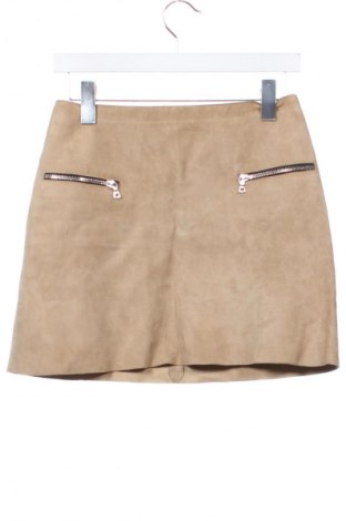 Skórzana spódnica Sandro, Rozmiar XS, Kolor Beżowy, Cena 409,00 zł