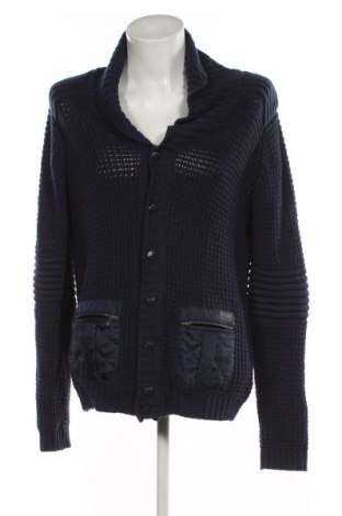 Jachetă tricotată de bărbați Angelo Litrico, Mărime XL, Culoare Albastru, Preț 59,99 Lei