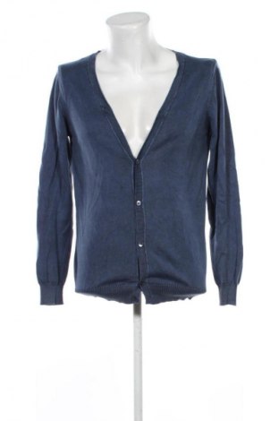 Jachetă tricotată de bărbați Review, Mărime S, Culoare Albastru, Preț 28,99 Lei