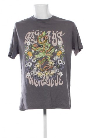 Herren T-Shirt Bershka, Größe M, Farbe Grau, Preis € 6,99