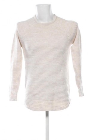 Pulover de bărbați Bershka, Mărime M, Culoare Ecru, Preț 51,99 Lei