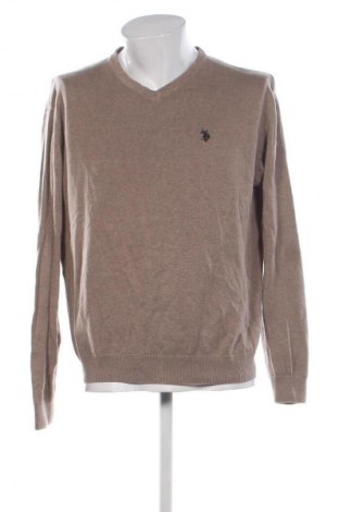 Мъжки пуловер U.S. Polo Assn., Размер XL, Цвят Бежов, Цена 63,99 лв.