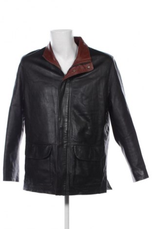 Мъжко кожено яке Unbranded, Размер M, Цвят Черен, Цена 104,99 лв.