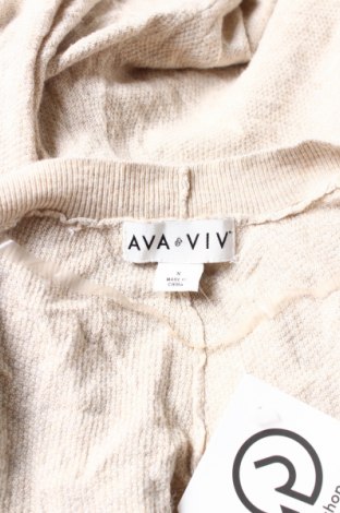 Γυναικεία ζακέτα Ava & Viv, Μέγεθος XL, Χρώμα  Μπέζ, Τιμή 3,71 €