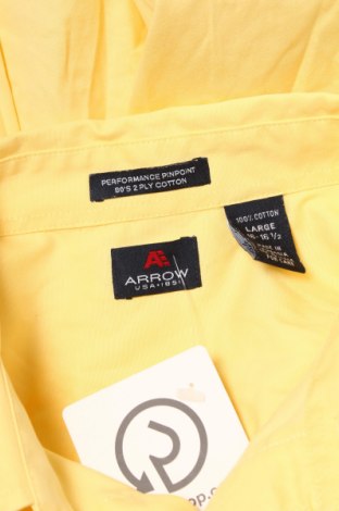 Мъжка риза Arrow, Размер L, Цвят Жълт, Цена 4,25 лв.