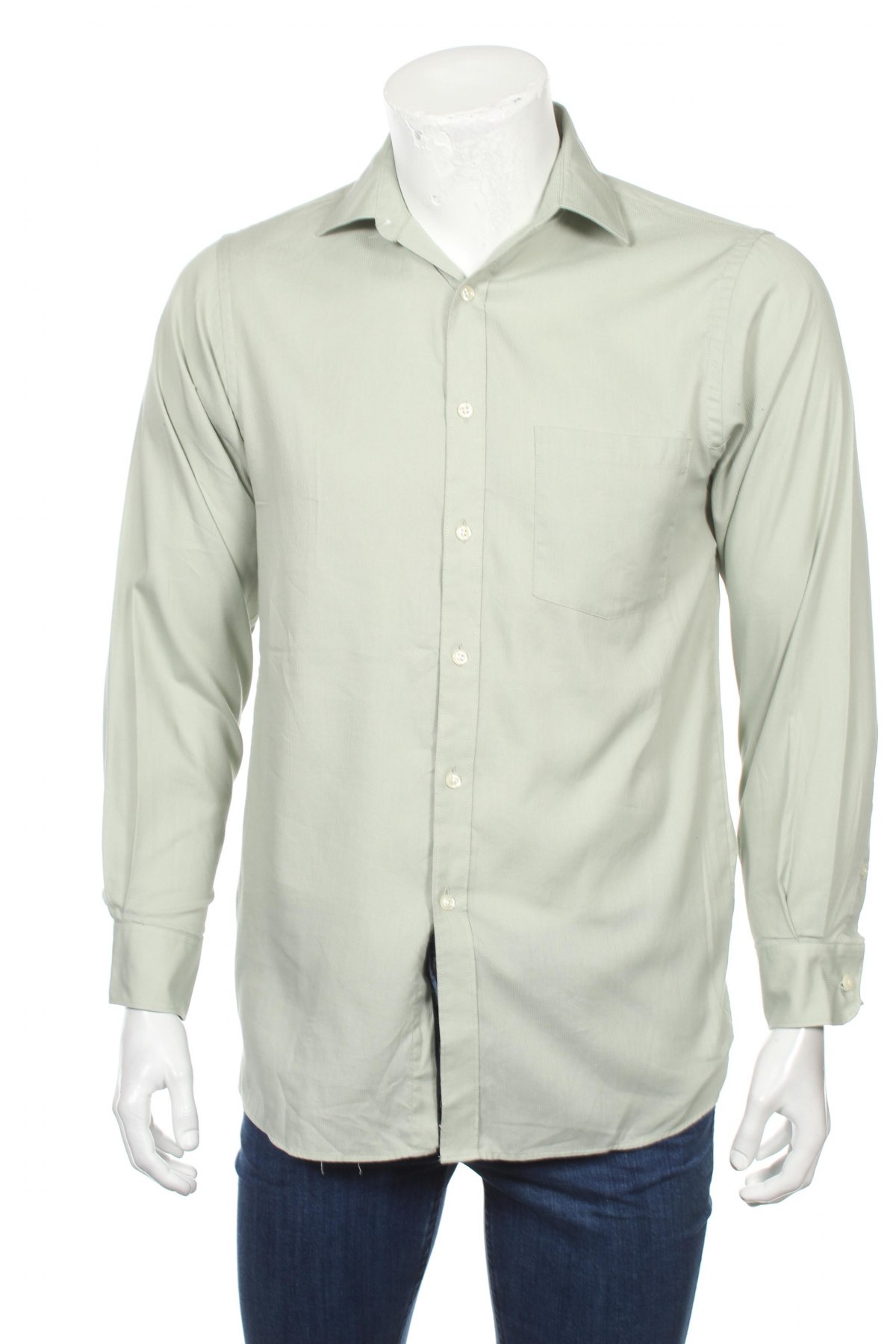 Мъжка риза Van Heusen, Размер S, Цвят Зелен, Цена 3,50 лв.