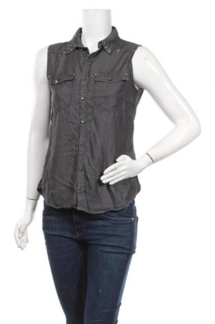 Γυναικείο πουκάμισο H&M, Μέγεθος M, Χρώμα Γκρί, Lyocell, Τιμή 9,35 €