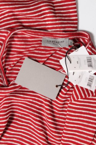 Дамска тениска Liebeskind, Размер M, Цвят Червен, 41% полиестер, 36% лен, 23% вискоза, Цена 73,50 лв.