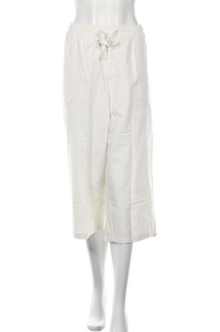Дамски панталон, Размер XL, Цвят Бял, 55% лен, 45% памук, Цена 10,80 лв.