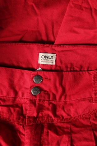 Дамски панталон ONLY, Размер XL, Цвят Червен, 100% памук, Цена 25,73 лв.