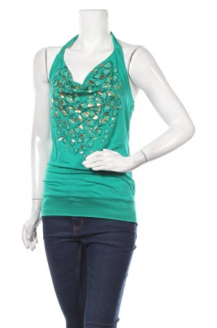 Tricou de damă H&M, Mărime S, Culoare Verde, 95% viscoză, 5% elastan, Preț 23,87 Lei