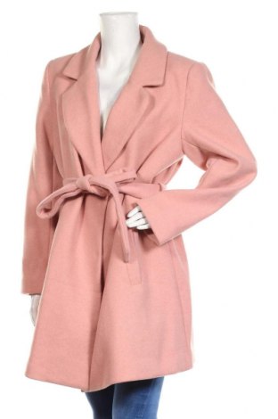 Дамско палто H&M Divided, Размер XL, Цвят Розов, 66% полиестер, 30% вълна, 2% акрил, 2% полиамид, Цена 68,00 лв.
