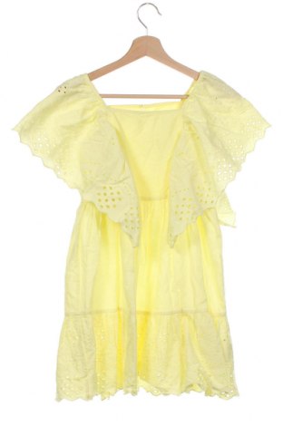 Детска рокля Zara, Размер 7-8y/ 128-134 см, Цвят Жълт, Памук, Цена 25,50 лв.