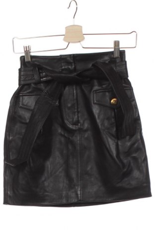 Δερμάτινη φούστα Maje, Μέγεθος XS, Χρώμα Μαύρο, Γνήσιο δέρμα, Τιμή 110,23 €