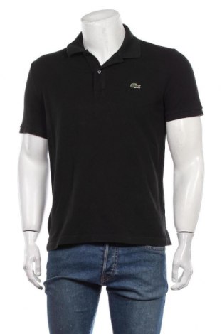 Мъжка тениска Lacoste, Размер M, Цвят Черен, Памук, Цена 85,20 лв.