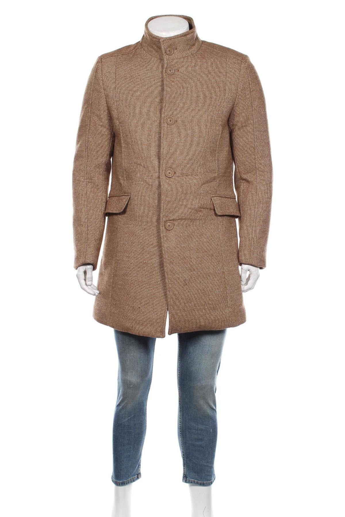 Мъжко палто McNeal, Размер M, Цвят Бежов, 80% полиестер, 20% вълна, Цена 55,08 лв.