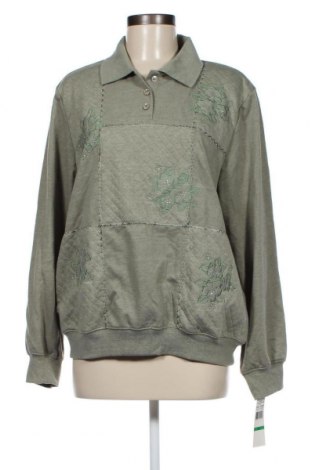 Дамска блуза Alfred Dunner, Размер L, Цвят Зелен, 65% полиестер, 35% памук, Цена 29,75 лв.