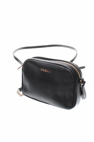 Дамска чанта Furla, Цвят Черен, Естествена кожа, Цена 258,00 лв.