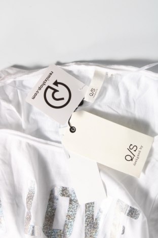 Γυναικείο t-shirt Q/S by S.Oliver, Μέγεθος S, Χρώμα Λευκό, Βαμβάκι, Τιμή 10,10 €