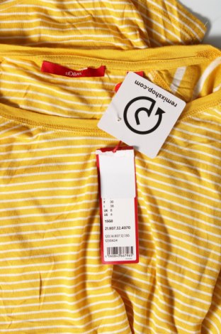 Γυναικείο t-shirt S.Oliver, Μέγεθος XS, Χρώμα Κίτρινο, Βισκόζη, Τιμή 12,63 €