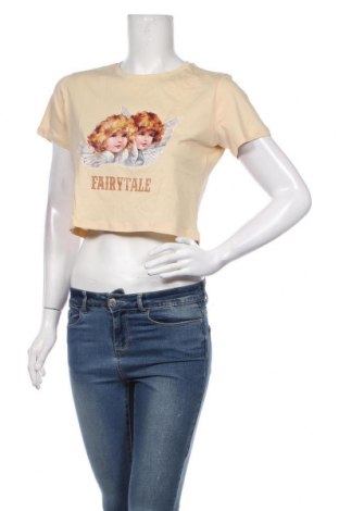 Γυναικείο t-shirt Trendyol, Μέγεθος S, Χρώμα  Μπέζ, Βαμβάκι, Τιμή 5,98 €
