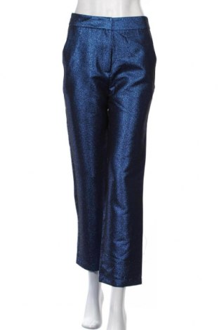 Дамски панталон ASOS, Размер S, Цвят Син, 82% полиестер, 11% метални нишки, 7% еластан, Цена 60,00 лв.