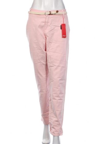 Дамски панталон S.Oliver, Размер XL, Цвят Розов, 98% памук, 2% еластан, Цена 55,60 лв.