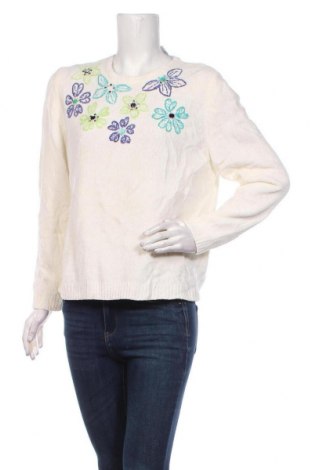 Дамски пуловер Alfred Dunner, Размер L, Цвят Екрю, Акрил, Цена 34,20 лв.