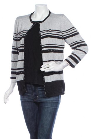Дамски пуловер Alfred Dunner, Размер M, Цвят Сив, 74% вискоза, 17% полиестер, Цена 28,80 лв.