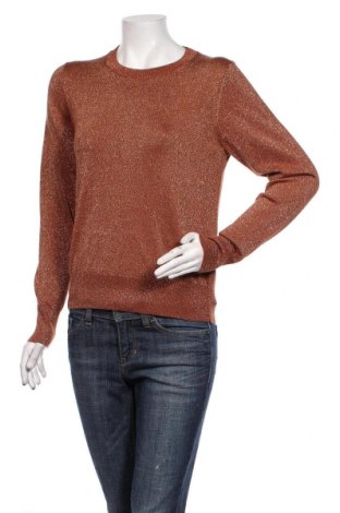 Дамски пуловер Ann Taylor, Размер M, Цвят Кафяв, 39% памук, 30% вискоза, 16% полиестер, 8% метални нишки, 7% полиамид, Цена 71,25 лв.