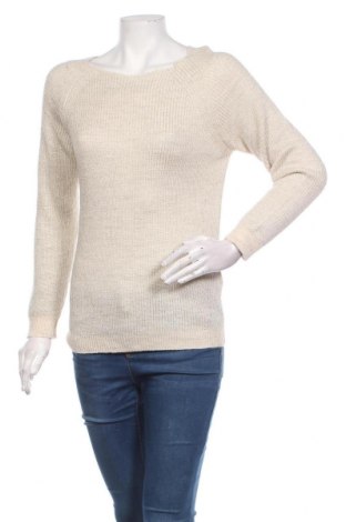 Дамски пуловер Caroll, Размер L, Цвят Бежов, 39% вискоза, 36% акрил, 15% вълна, 5% полиамид, 5% метални нишки, Цена 67,50 лв.