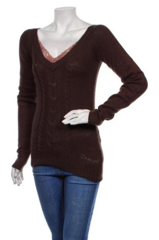 Дамски пуловер Freesoul, Размер M, Цвят Кафяв, 41% акрил, 37% полиамид, 14% ангора, 8% еластан, Цена 14,40 лв.