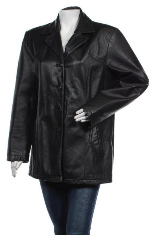 Дамско кожено яке, Размер XL, Цвят Черен, Цена 140,00 лв.