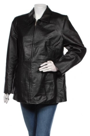 Дамско кожено яке, Размер XL, Цвят Черен, Цена 126,00 лв.