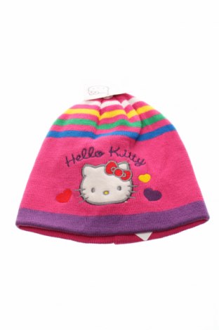 Детска шапка Hello Kitty, Цвят Розов, Акрил, Цена 30,40 лв.