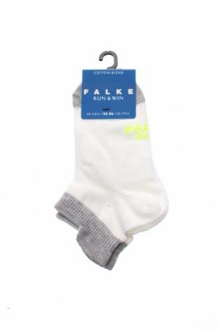 Детски спортни чорапи Falke, Размер 4-5y/ 110-116 см, Цвят Бял, 74% памук, 25% полиамид, 1% еластан, Цена 8,12 лв.