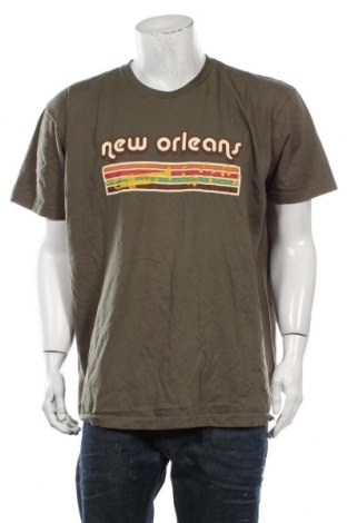 Мъжка тениска American Apparel, Размер XXL, Цвят Зелен, Памук, Цена 21,85 лв.