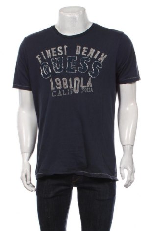 Мъжка тениска Guess, Размер XL, Цвят Син, Памук, Цена 38,00 лв.