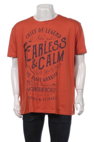 Мъжка тениска Riverso, Размер 3XL, Цвят Оранжев, Памук, Цена 29,24 лв.