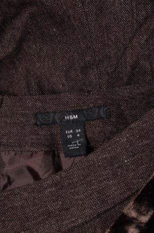 Rock H&M, Größe XS, Farbe Braun, Preis 1,59 €